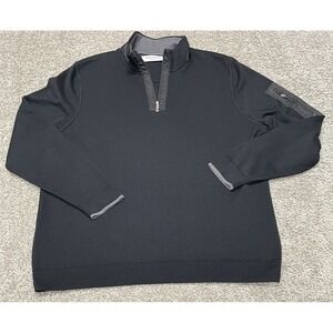 Tommy Bahama Island Zone 1/4 Zip Pullover Men's XL Black Long Sleeve EUC Pocket